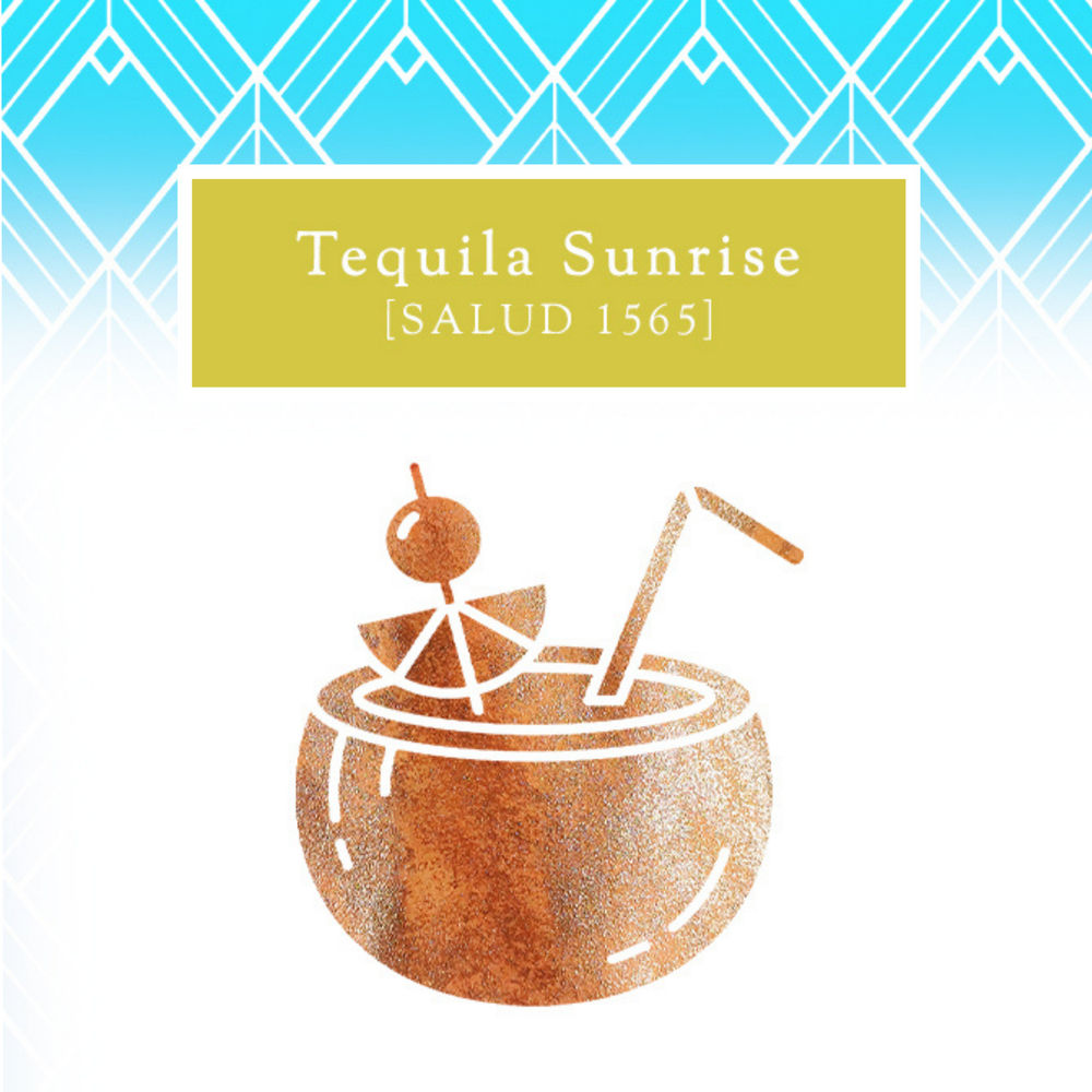 Vinta Inks Summer Cocktails 30ml Bottled Ink - Tequila Sunrise [Salud 1565] — bottle at angle