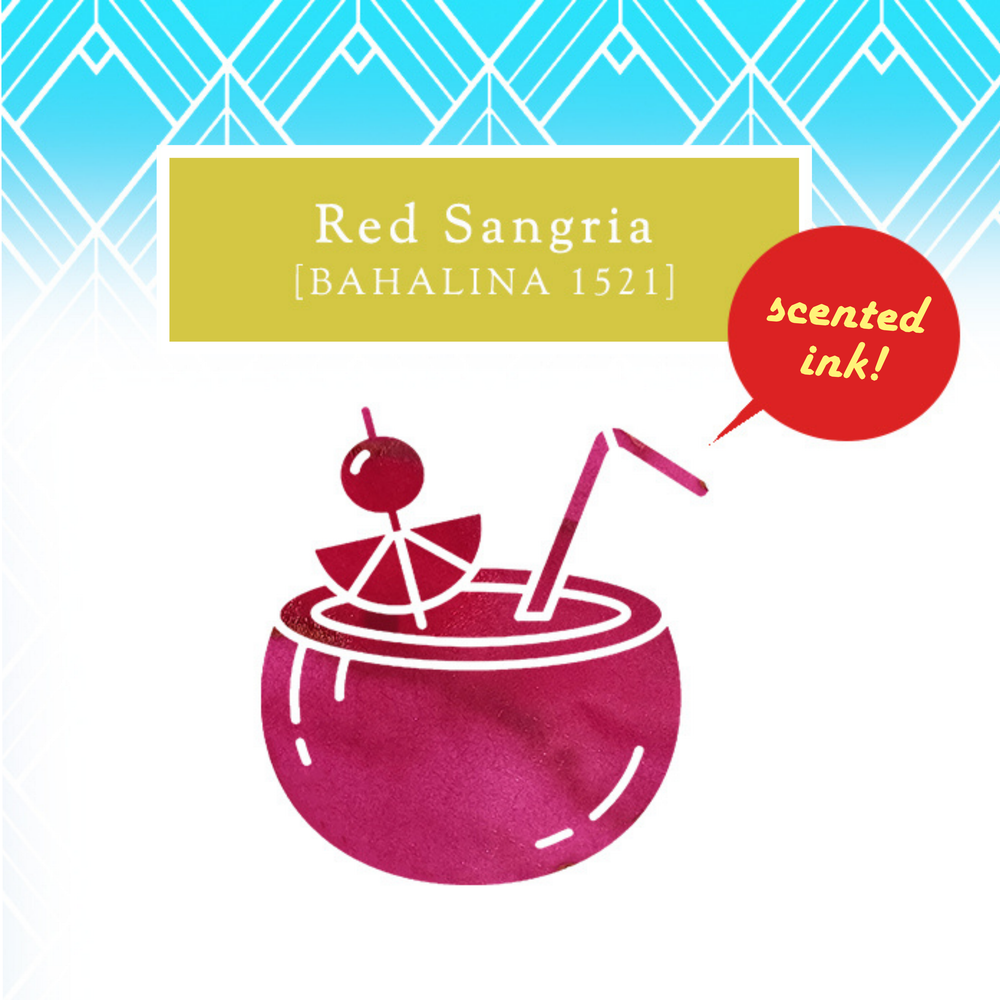 Vinta Inks Summer Cocktails 30ml Bottled Ink - Red Sangria [Bahalina 1521] — bottle at angle