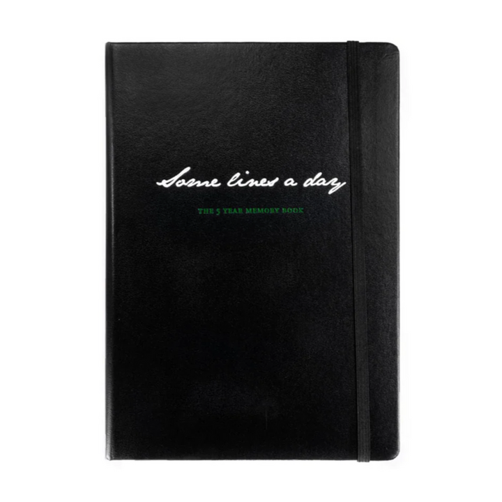 Leuchtturm1917 Some Lines A Day A5 Medium Hardcover Notebook in Black — Leuchtturm1917 notebook — quality writing journal with premium paper, at Cityluxe Singapore stationery store