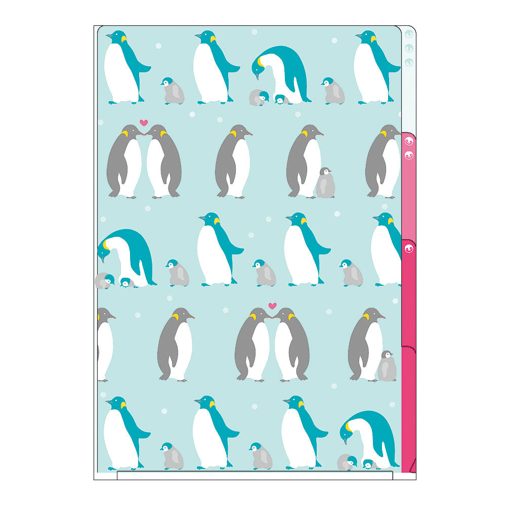 Midori 3 Pockets Clear Folder A4 Penguin — Midori file folder — premium stationery and lifestyle, at Cityluxe Singapore