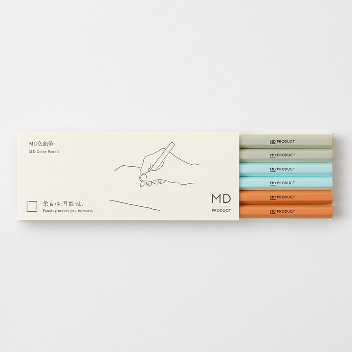 MD Color Pencil 6 pcs Set — capped