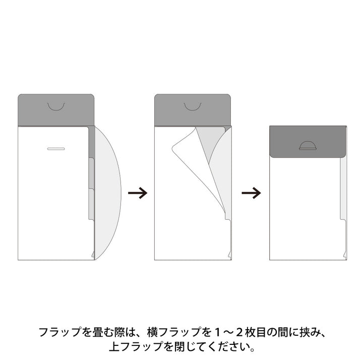 Midori A5 Slim 3 Pockets Clear Folder with Flap - Dogs — in use