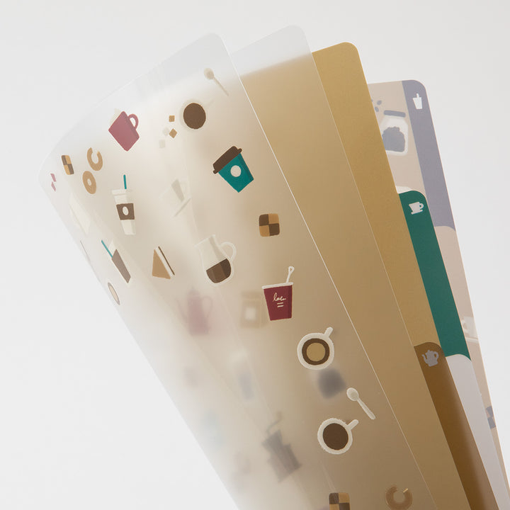 Midori A4 3 Pockets Clear Folder - Coffee A — detail view