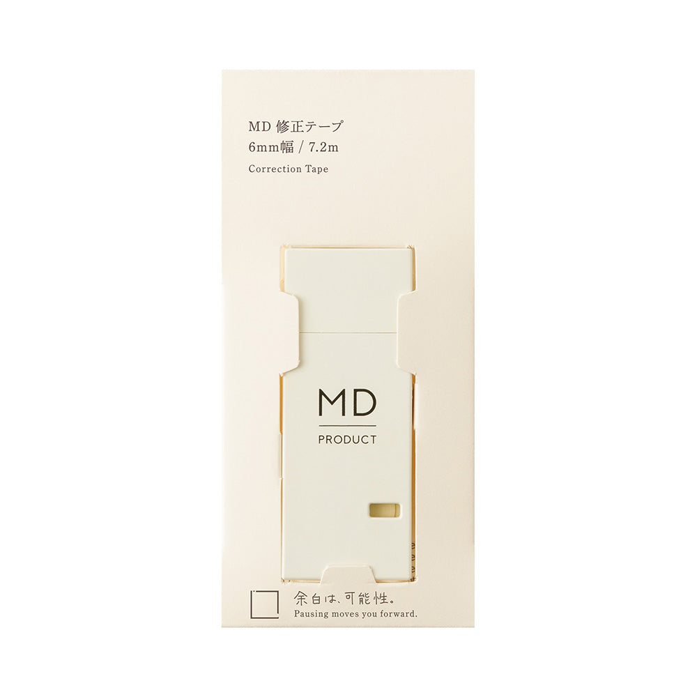 MD Correction Tape 6mm -Cream Tape — roll front