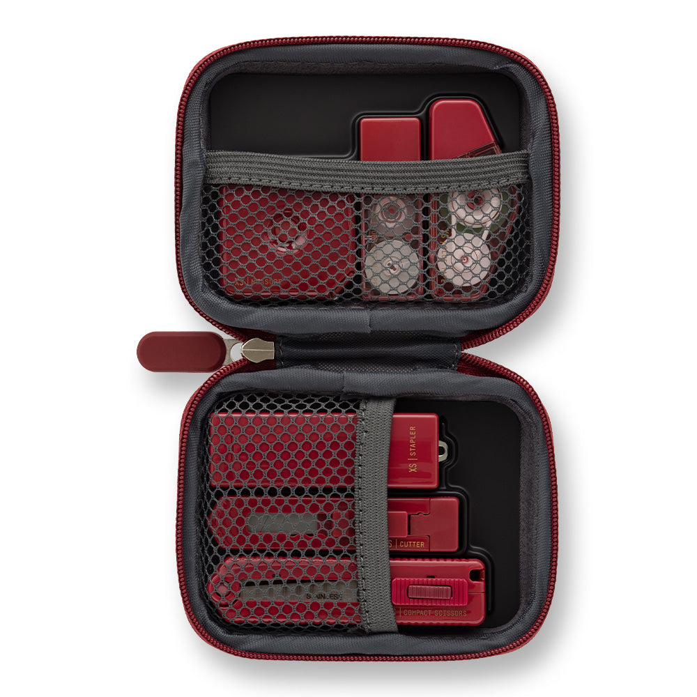 Midori XS Stationery Kit - Dark Red A — with packaging