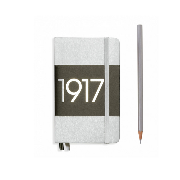 Leuchtturm1917 Metallic Edition A6 Pocket Hardcover Notebook in Ruled / Silver — Leuchtturm1917 notebook — quality writing journal with premium paper, at Cityluxe Singapore stationery store
