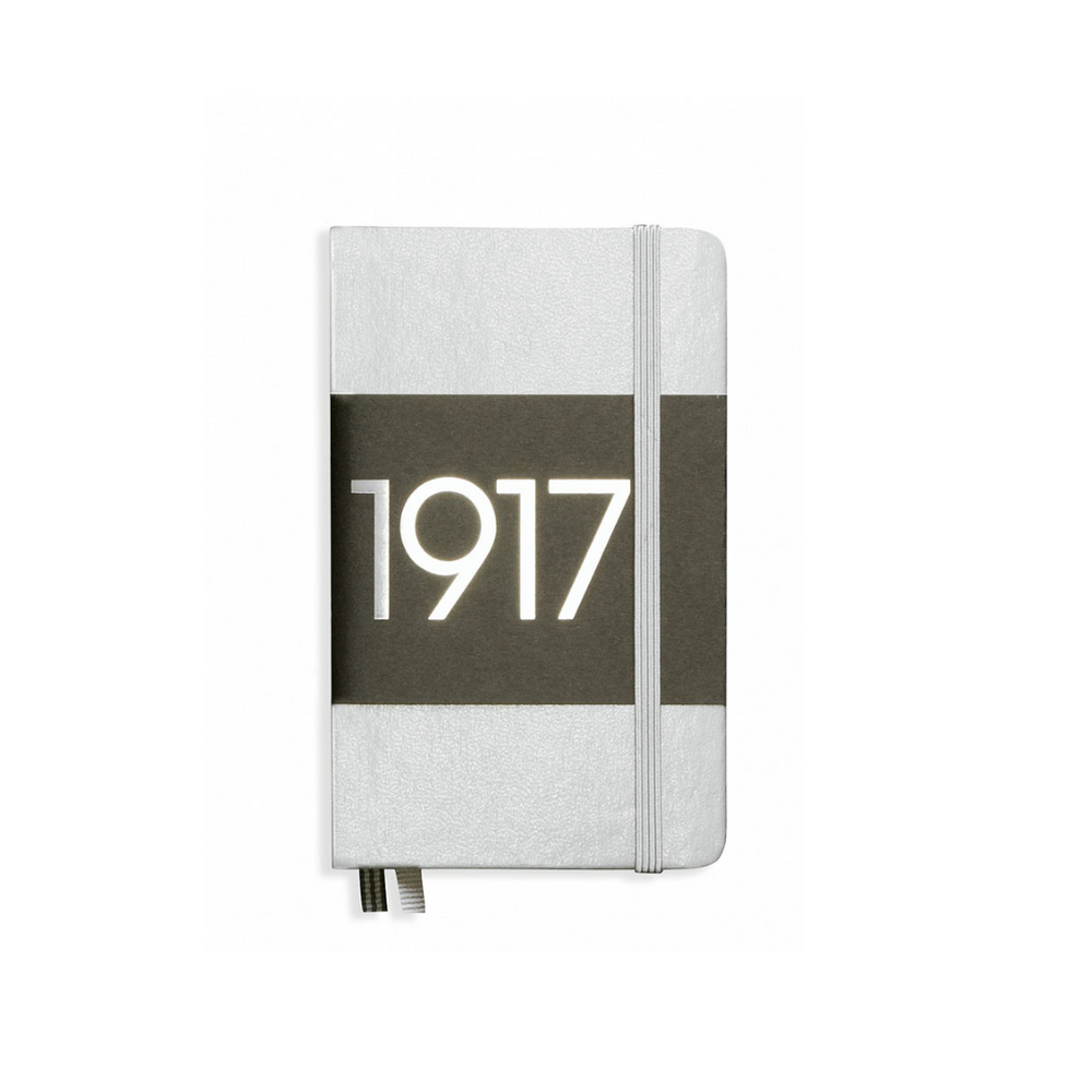 Leuchtturm1917 Metallic Edition A6 Pocket Hardcover Notebook in Ruled / Silver — Leuchtturm1917 notebook — quality writing journal with premium paper, at Cityluxe Singapore stationery store