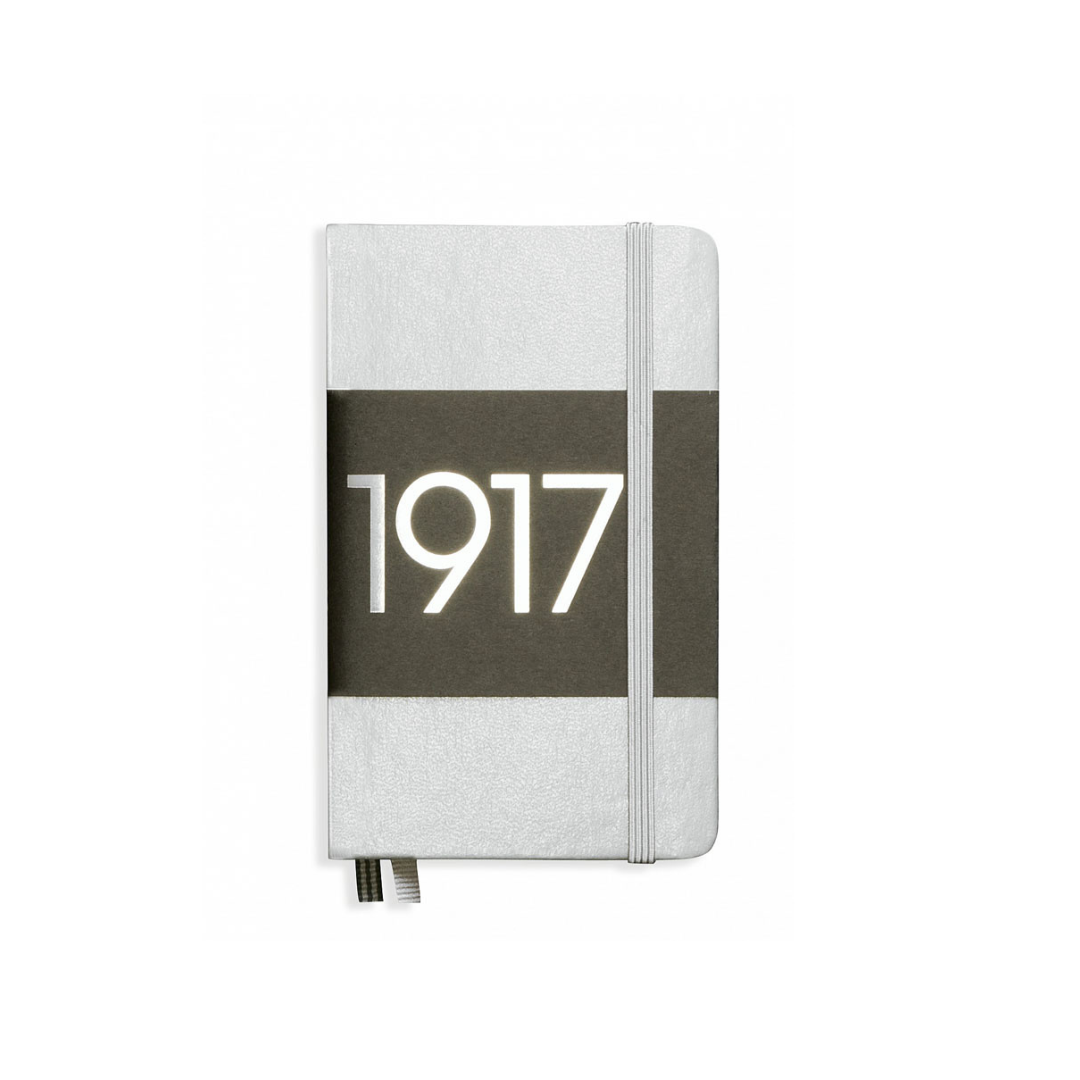 Leuchtturm1917 Metallic Edition A6 Pocket Hardcover Notebook in Ruled / Silver — Leuchtturm1917 notebook — quality writing journal with premium paper, at Cityluxe Singapore stationery store