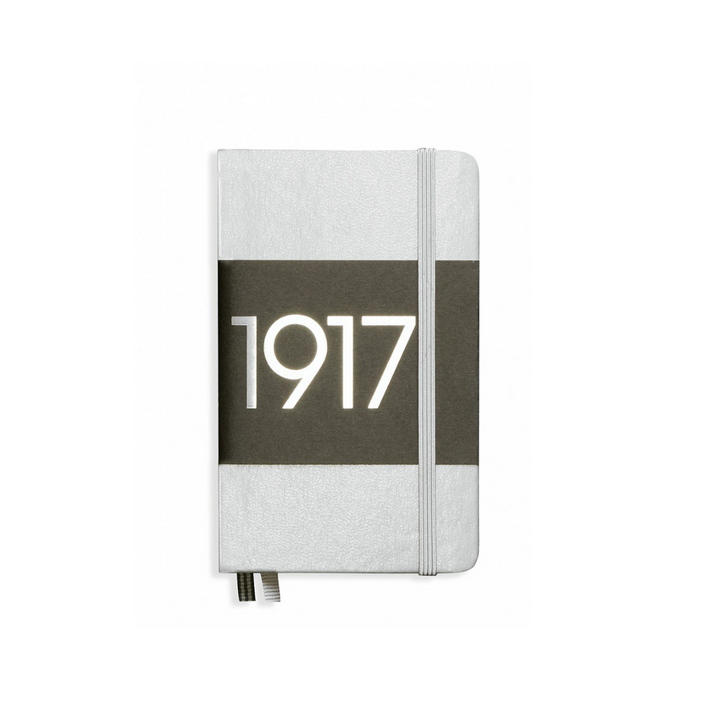 Leuchtturm1917 Metallic Edition A6 Pocket Hardcover Notebook in Ruled / Silver — Leuchtturm1917 notebook — quality writing journal with premium paper, at Cityluxe Singapore stationery store