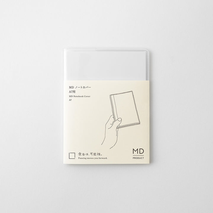 MD Notebook Cover <A7> Clear A — size comparison