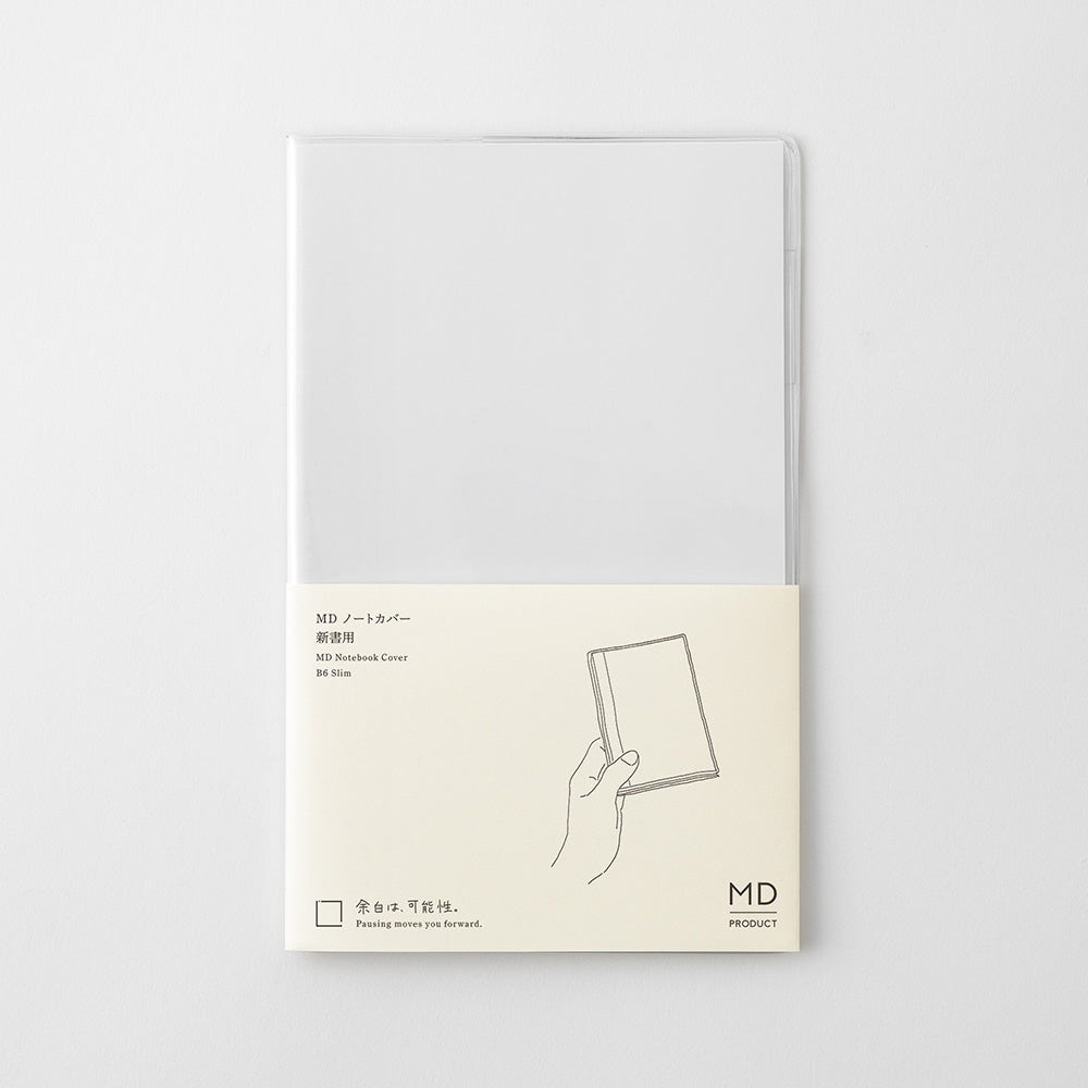 MD Notebook Cover <B6 Slim> Clear A — size comparison