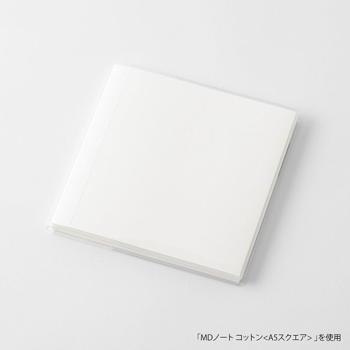 MD Notebook Cover <A5 Square> Clear A — pocket detail