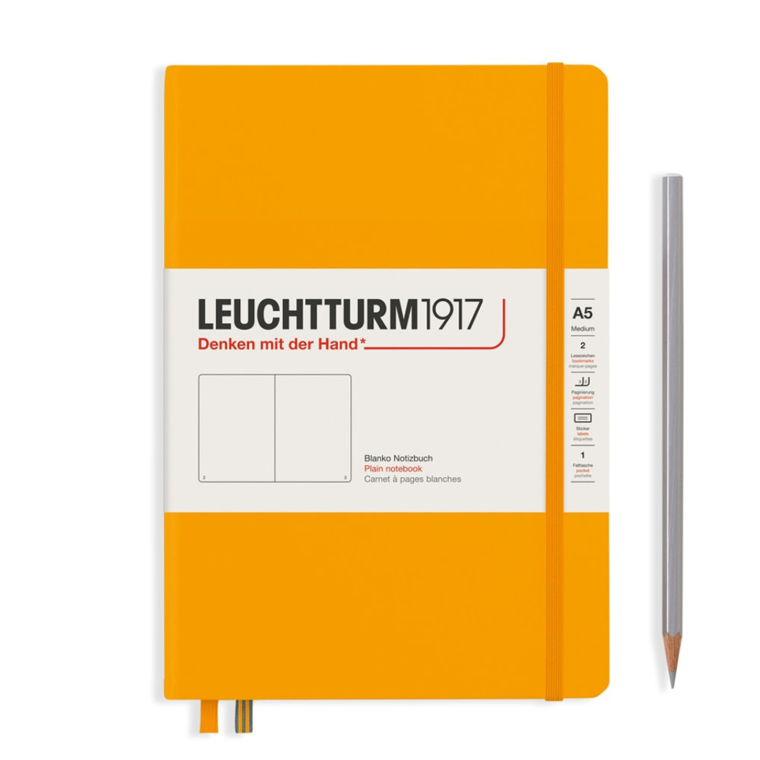 Leuchtturm1917 A5 Medium Hardcover Notebook in Plain / Rising Sun — Leuchtturm1917 notebook — quality writing journal with premium paper, at Cityluxe Singapore stationery store