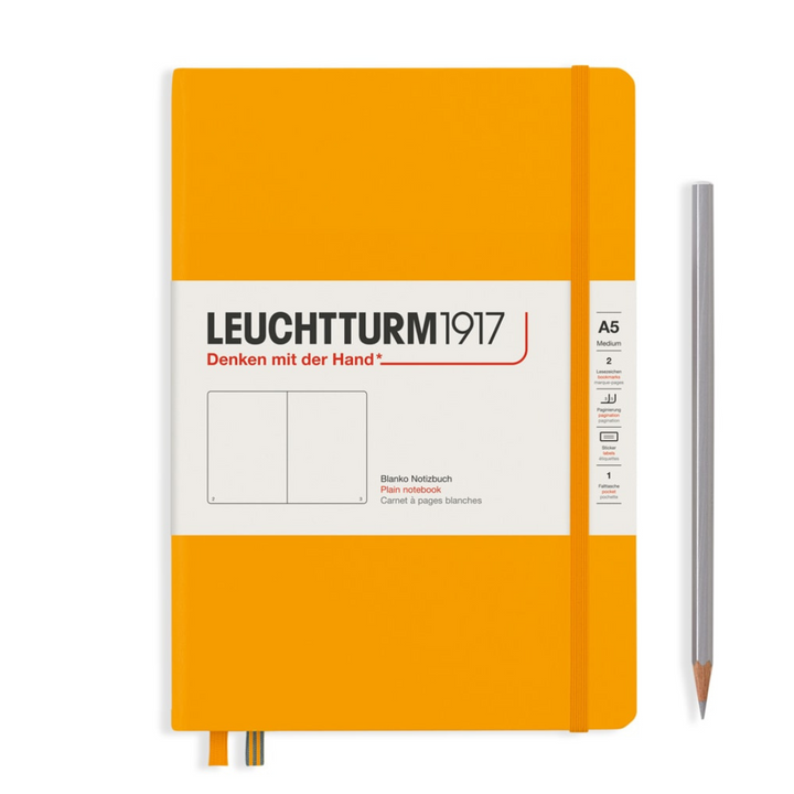 Leuchtturm1917 A5 Medium Hardcover Notebook in Plain / Rising Sun — Leuchtturm1917 notebook — quality writing journal with premium paper, at Cityluxe Singapore stationery store