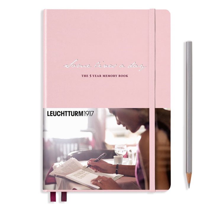 Leuchtturm1917 Some Lines A Day A5 Medium Hardcover Notebook in Powder — Leuchtturm1917 notebook — quality writing journal with premium paper, at Cityluxe Singapore stationery store