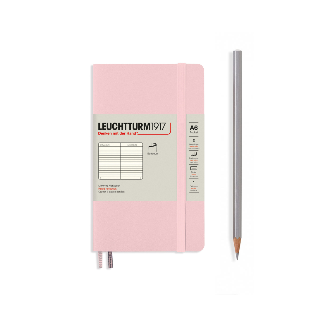 Leuchtturm1917 A6 Pocket Hardcover Notebook in Ruled / Powder — Leuchtturm1917 notebook — quality writing journal with premium paper, at Cityluxe Singapore stationery store