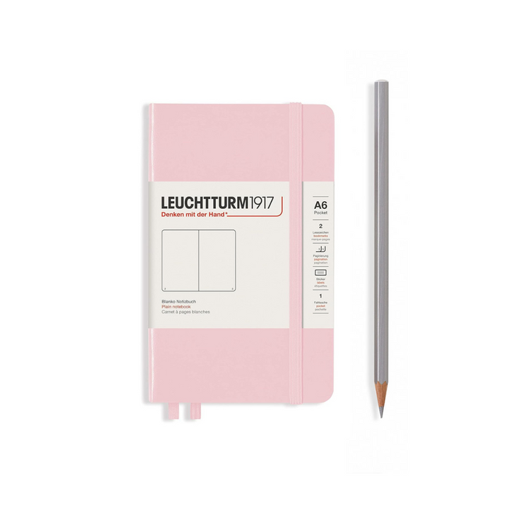Leuchtturm1917 A6 Pocket Hardcover Notebook in Plain / Powder — Leuchtturm1917 notebook — quality writing journal with premium paper, at Cityluxe Singapore stationery store