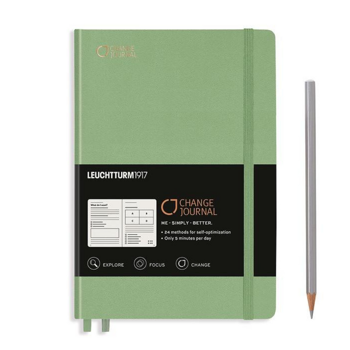 Leuchtturm1917 Change Journal A5 Hardcover Notebook in Sage — Leuchtturm1917 notebook — quality writing journal with premium paper, at Cityluxe Singapore stationery store
