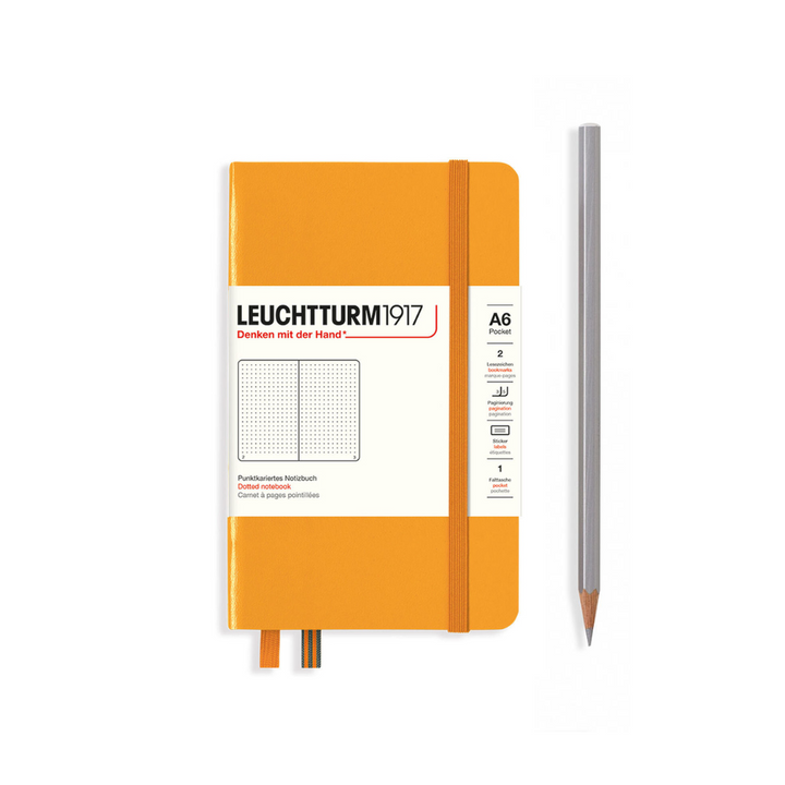 Leuchtturm1917 A6 Pocket Hardcover Notebook in Dotted / Rising Sun — Leuchtturm1917 notebook — quality writing journal with premium paper, at Cityluxe Singapore stationery store