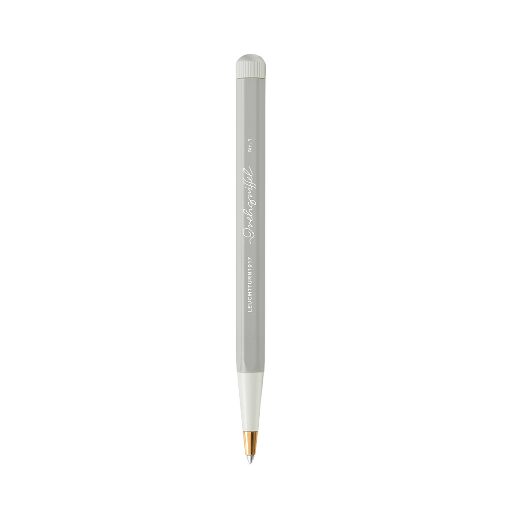 Leuchtturm1917 Natural Colours Drehgriffel Nr. 1 Ballpoint Pen - Light Grey — uncapped with cap posted