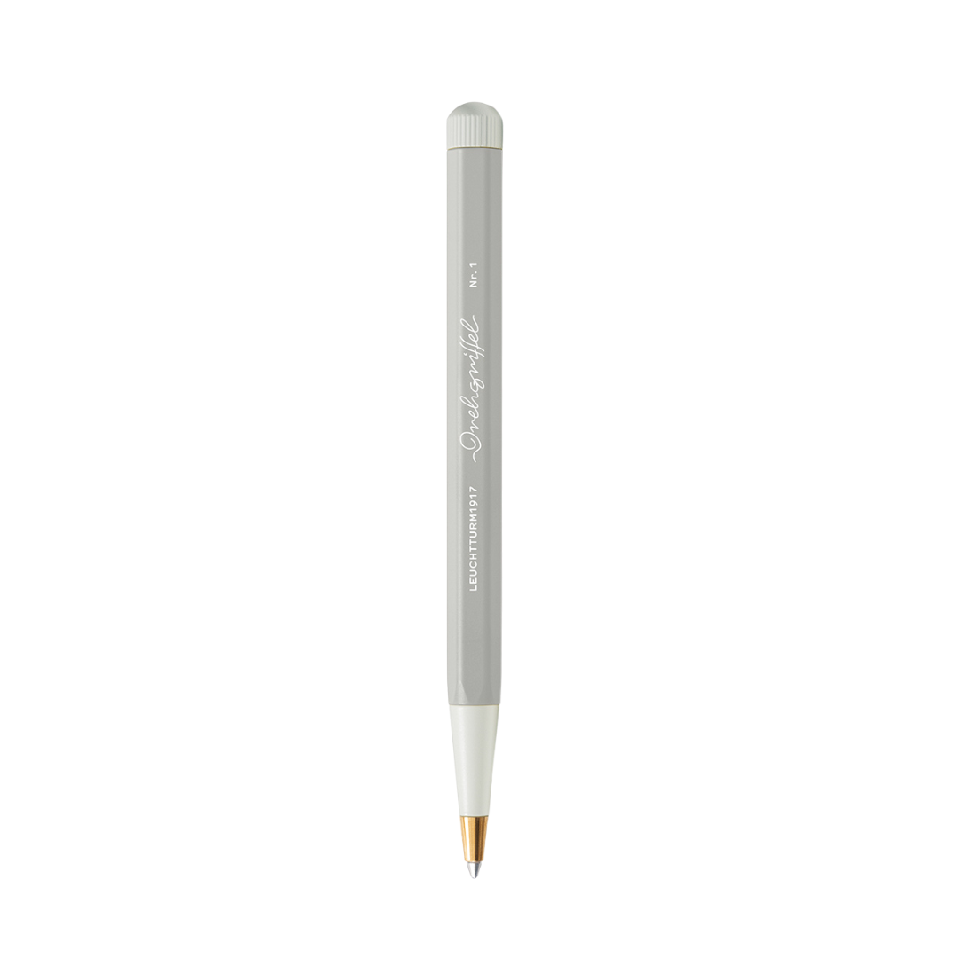 Leuchtturm1917 Natural Colours Drehgriffel Nr. 1 Ballpoint Pen - Light Grey — uncapped with cap posted
