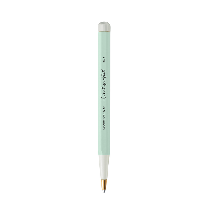 Leuchtturm1917 Natural Colours Drehgriffel Nr. 1 Ballpoint Pen - Mint Green — uncapped with cap posted