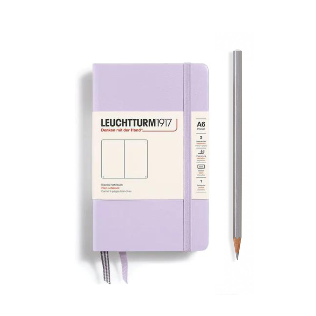 Leuchtturm1917 A6 Pocket Hardcover Notebook - Plain / Lilac — front cover