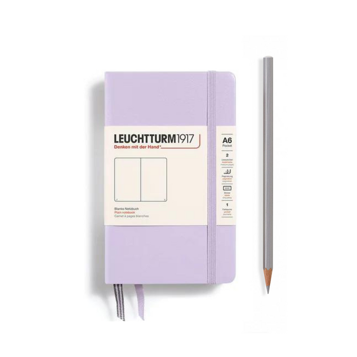 Leuchtturm1917 A6 Pocket Hardcover Notebook - Plain / Lilac — front cover