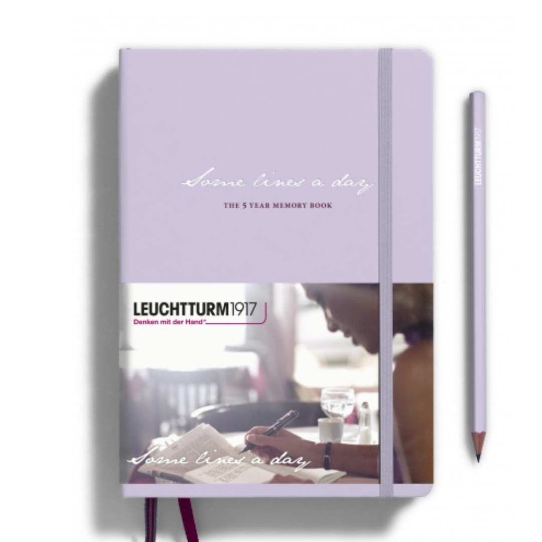 Leuchtturm1917 Some Lines A Day A5 Medium Hardcover Notebook - Lilac — front cover