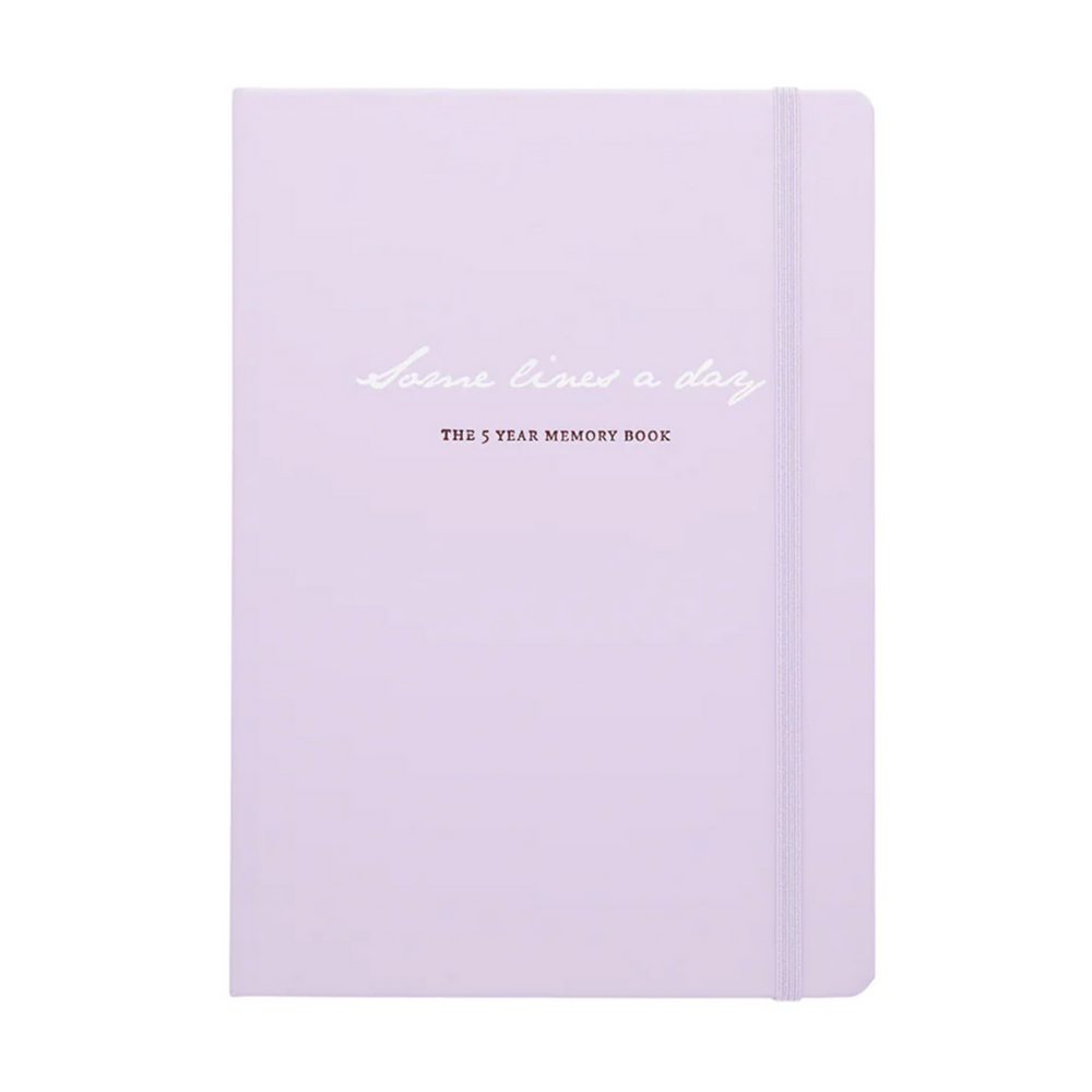 Leuchtturm1917 Some Lines A Day A5 Medium Hardcover Notebook - Lilac — open spread