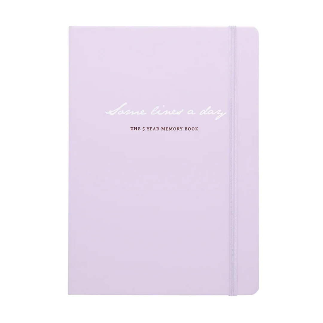 Leuchtturm1917 Some Lines A Day A5 Medium Hardcover Notebook - Lilac — open spread