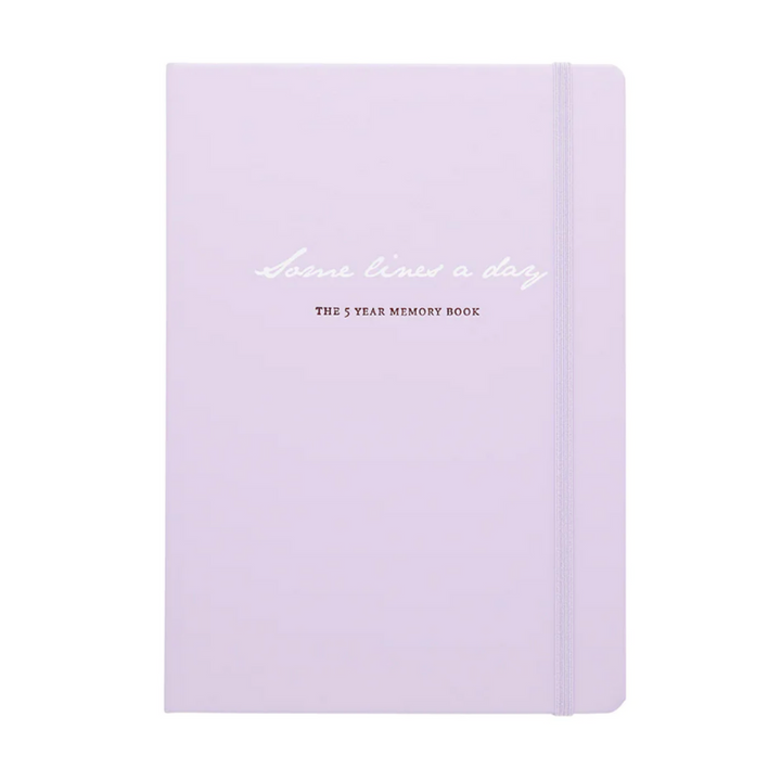 Leuchtturm1917 Some Lines A Day A5 Medium Hardcover Notebook - Lilac — open spread