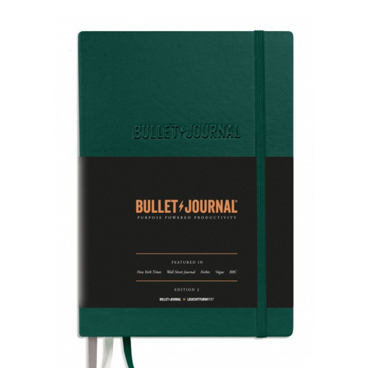 Leuchtturm1917 Bullet Journal Edition 2 A5 Medium Hardcover Notebook - Dotted / Green23 — front cover