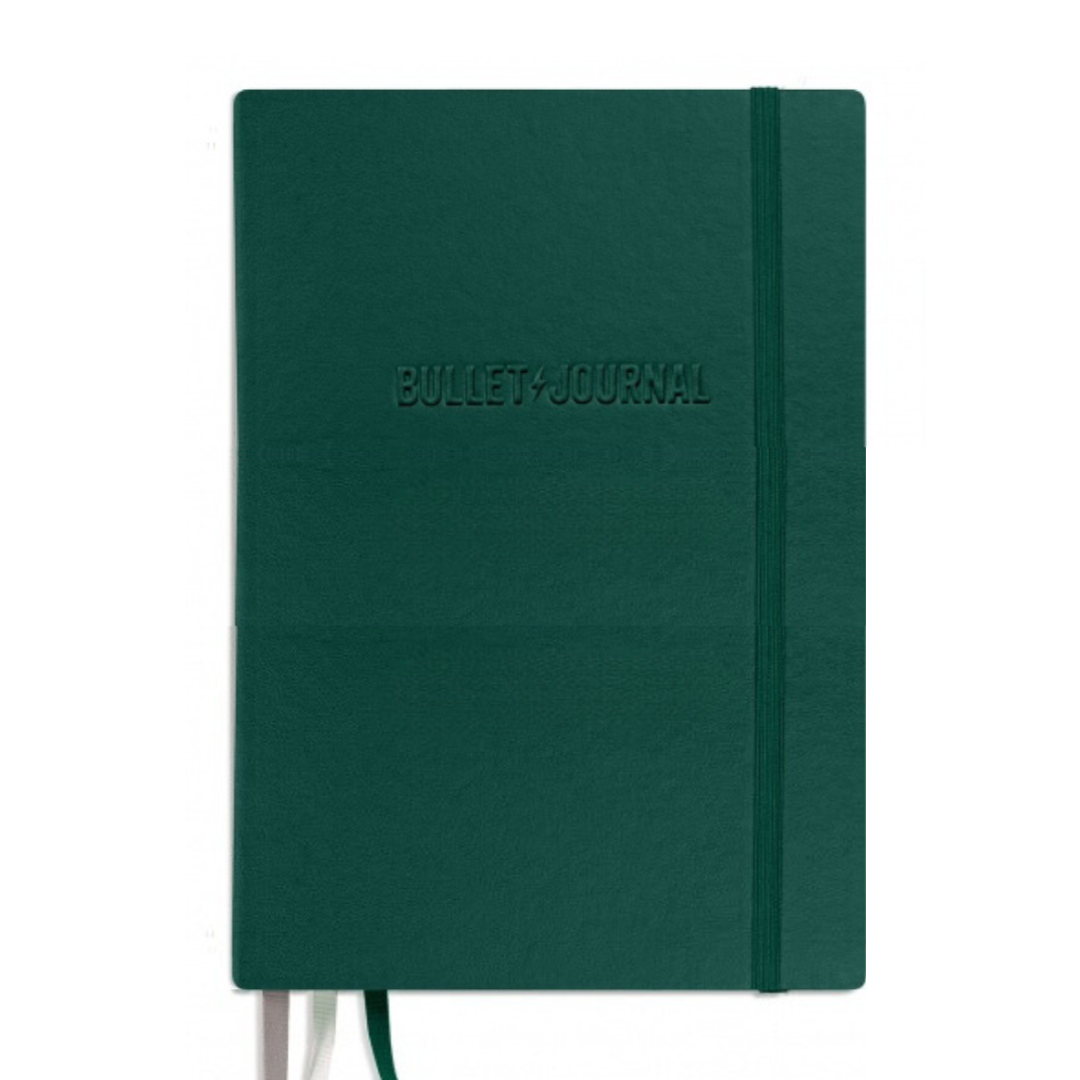 Leuchtturm1917 Bullet Journal Edition 2 A5 Medium Hardcover Notebook - Dotted / Green23 — open spread