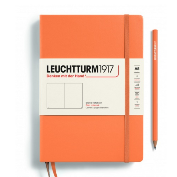 Leuchtturm1917 Recombine A5 Medium Hardcover Notebook - Plain / Apricot — front cover