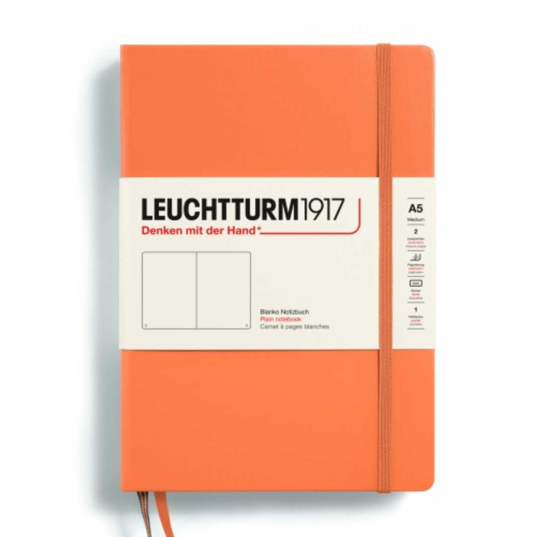 Leuchtturm1917 Recombine A5 Medium Hardcover Notebook - Plain / Apricot — ruling detail