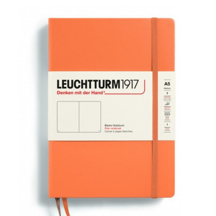 Leuchtturm1917 Recombine A5 Medium Hardcover Notebook - Plain / Apricot — ruling detail