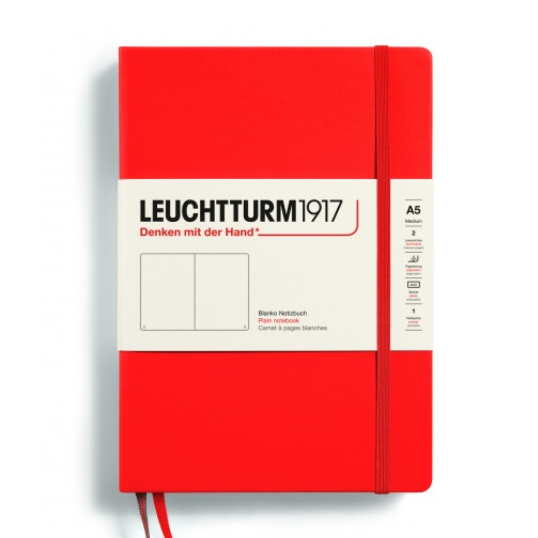 Leuchtturm1917 Recombine A5 Medium Hardcover Notebook - Plain / Lobster — ruling detail