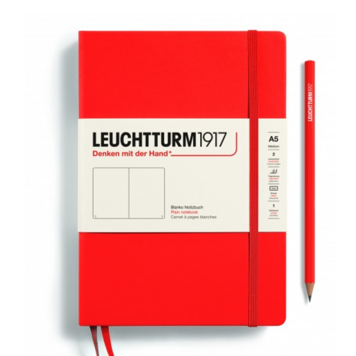 Leuchtturm1917 Recombine A5 Medium Hardcover Notebook - Plain / Lobster — front cover
