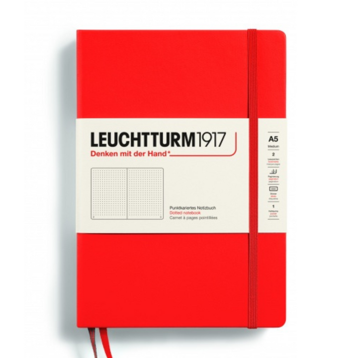 Leuchtturm1917 Recombine A5 Medium Hardcover Notebook - Dotted / Lobster — ruling detail