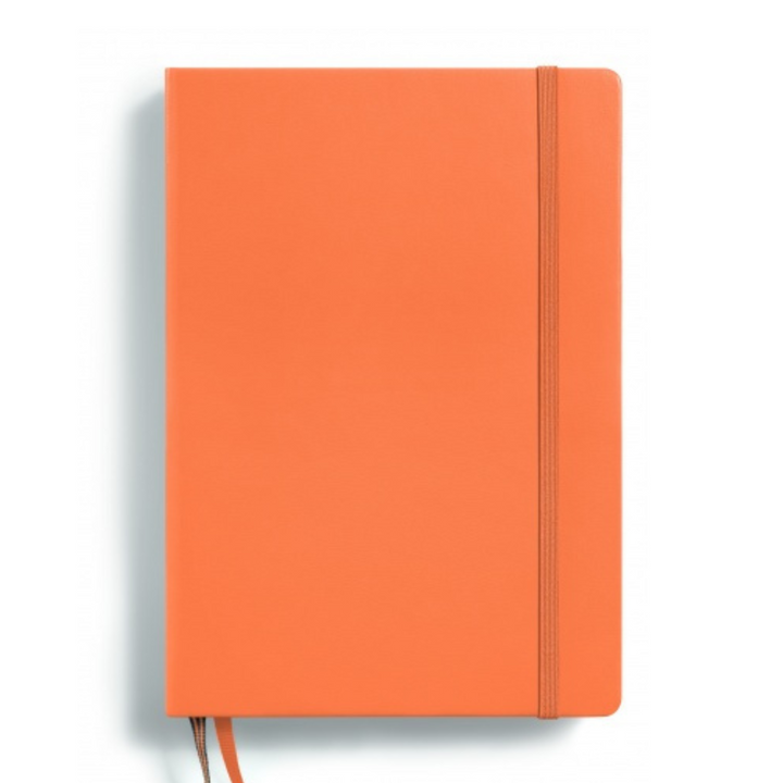 Leuchtturm1917 Recombine A5 Medium Softcover Notebook - Dotted / Apricot — open spread