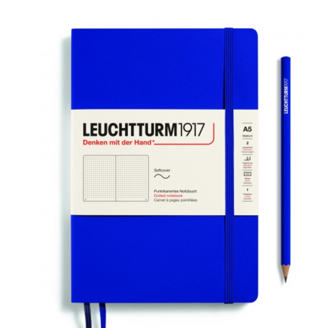 Leuchtturm1917 Recombine A5 Medium Softcover Notebook - Dotted / Ink — front cover