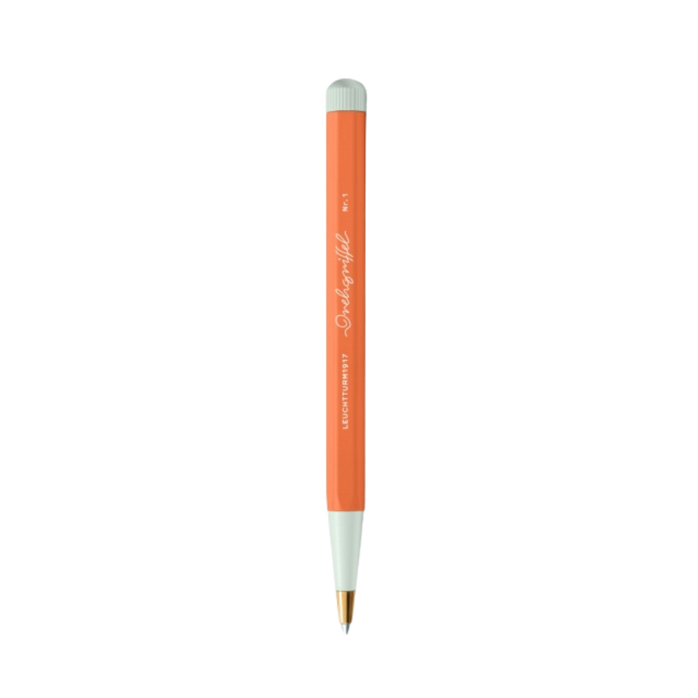 Leuchtturm1917 Recombine Drehgriffel Nr. 1 Ballpoint Pen - Apricot — uncapped with cap posted