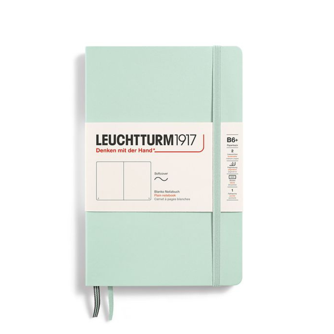 Leuchtturm1917 B6+ Softcover Paperback Notebook - Plain / Mint Green — ruling detail
