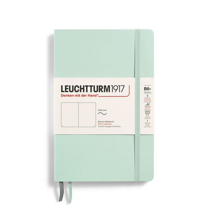 Leuchtturm1917 B6+ Softcover Paperback Notebook - Plain / Mint Green — ruling detail