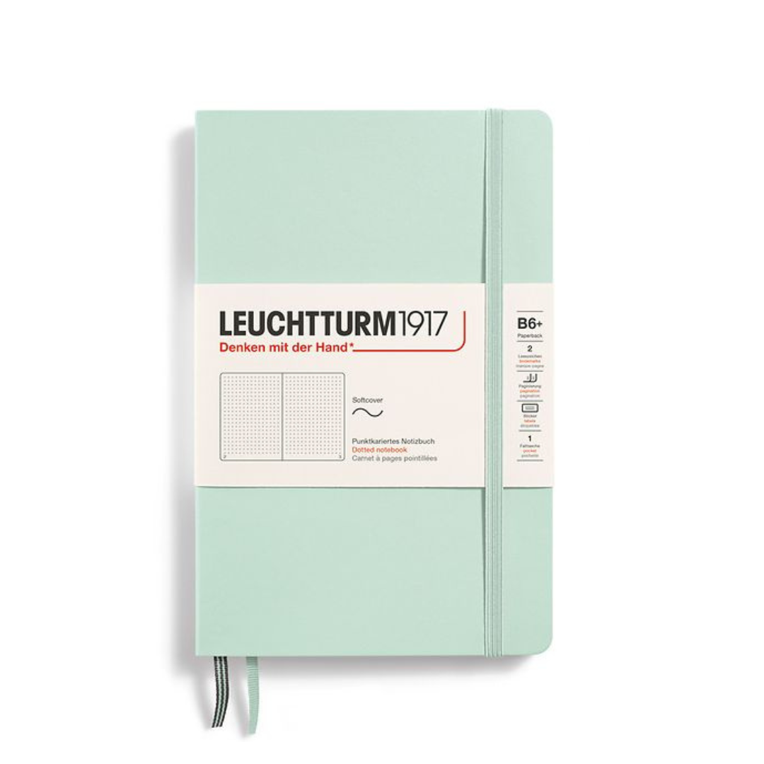 Leuchtturm1917 B6+ Softcover Paperback Notebook - Dotted / Mint Green — ruling detail