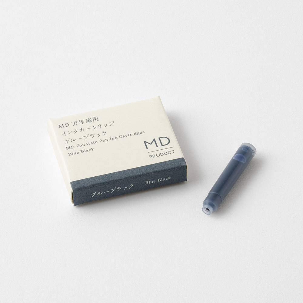 Cartridge for MD Fountain Pen - Blue-Black — bottle at angle