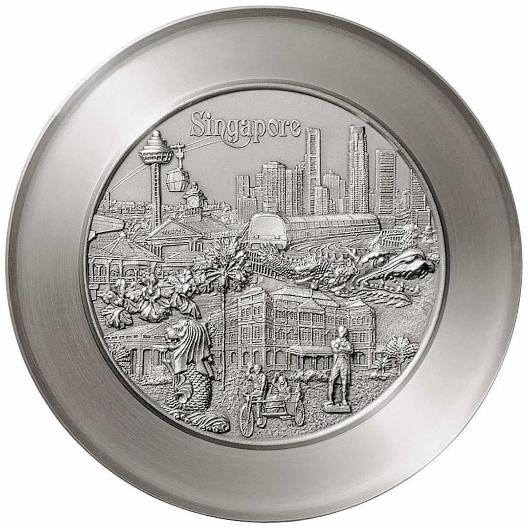 Royal Selangor Coaster in Singapore Scenes — Royal Selangor decorative plates — premium stationery and lifestyle, at Cityluxe Singapore