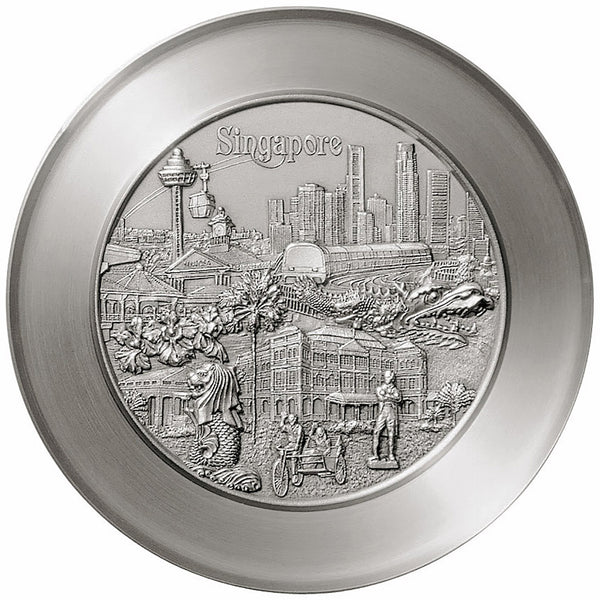 Royal Selangor Coaster in Singapore Scenes — Royal Selangor decorative plates — premium stationery and lifestyle, at Cityluxe Singapore