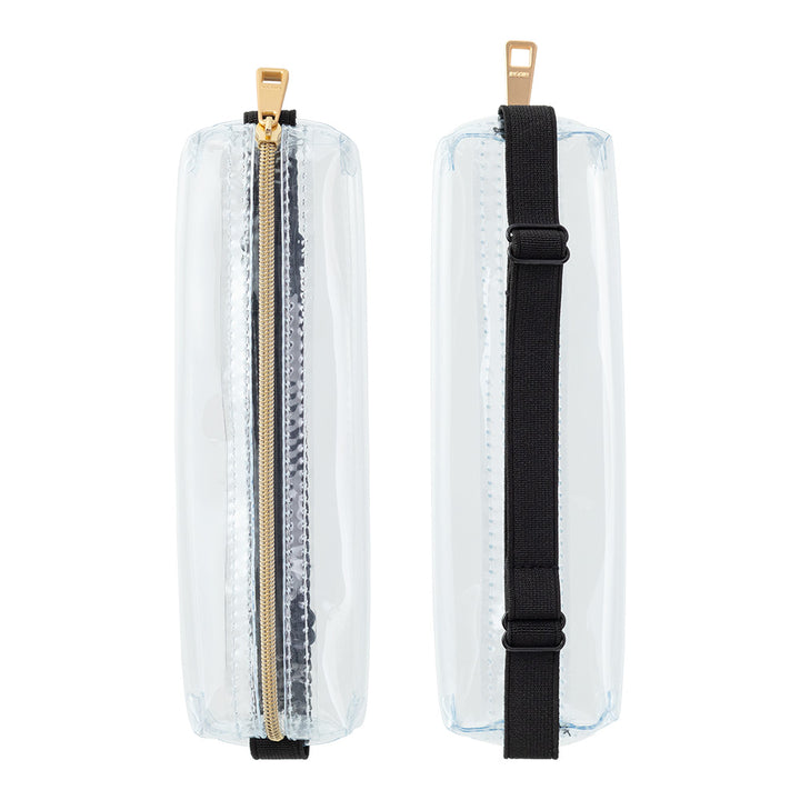 Midori Book Band Pen Case (B6-A5 Size) - Clear — side view